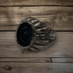 指輪 黒 デザイン リング 21号 インディアンジュエリー シルバー 70 30 アクセサリー ビンテージ 50s ~ 60s 70s 80s ナバホ族 サントドミンゴ族 天然石 メンズ レディス 一点物 vintage アンティーク  1500 p20/