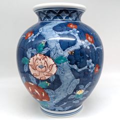 香蘭社 金彩色絵 御所車文 花瓶 高さ約24cm - メルカリ