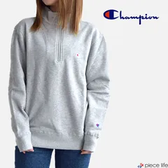  チャンピオン Champion トレーナー ハーフジップ スウェット シャツ 裏毛 メンズ レディース 男女兼用 ユニセックス 定番 カジュアル M L XL C3-B020 グレー