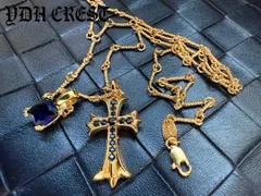 ★JSHZ+SZ　22K金メッキ×S925　ディープブルーネックレス　刻印有