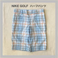 NIKEGOLF　ナイキゴルフ　ゴルフパンツ　チェック柄　ハーフパンツ　水色　ストレッチ　GOLF　ゴルフ　ゴルフウェア　夏物　メンズ　２９　M