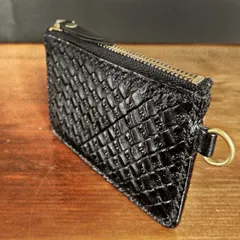 【牛革　ブラック手染め】 ミニウォレット・コインケース・小銭入れ