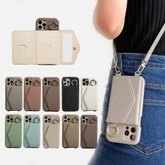 【新着商品】ストラップ付き レザー マグネットなし 財布付き 背面ポケット カード収納 ミラー付き リング付き 斜めかけ 肩掛け 鏡付き 背面カード収納 背面手帳型 携帯ケース タイプ ショルダー アイフォンスマホケース 第2世代 se2 se iphone