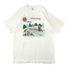 美品 XL 90s ヴィンテージ USA製 FRUIT OF THE LOOM テニス 企業ロゴ Tシャツ PRINCE シングルステッチ コットン ビックサイズ ビック 両面 プリント ホワイト