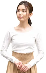 [アスペルシオ] フライス 長袖Tシャツ レディース 長袖シャツ 長袖tシャツ 長袖 ながそで シャツ ロングt ロンt ロングシャツ ティーシャツ 丸首 uネック ラウンドネック クルーネック ボートネック かわいい とろみ オー [# ホワイト] [3L]