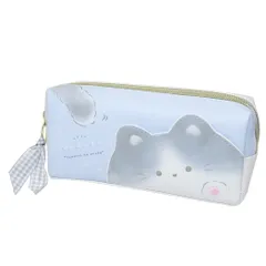 なでて ペンケース ツインファスナーペンポーチ ねこ 新入学 クーリア 新学期準備文具 かわいい グッズ 