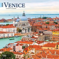 【輸入版】2024年 ベネチア（ヴェネツィア / ベニス） カレンダー / ブラウントラウト 30.5 x 61 cm (Venice  Calendar)