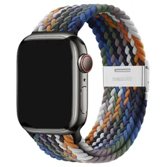 [WOXDECO]コンパチブル Apple Watch バンド ナイロン 一体式 調整可能 38mm 40mm 41mmに適用 カラフル