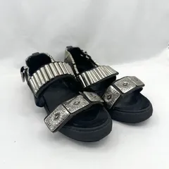 美品 トーガプルラ メタル フリンジ スタッズ ミュール サンダル 黒 37 美品 トーガプルラ メタル フリンジ スタッズ ミュール サンダル