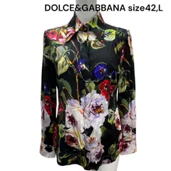 DOLCE&GABBANAロゴ入！ローズ薔薇たっぷり裾周りフレアースカート３８ドルチェ＆ガッバーナ新同美品 花柄 Dolce \u0026 Gabbana(ドルチェ\u0026ガッバーナ) ハンドバッグ(レディース