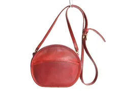 【お得なクーポン配布中!】 USA製 オールドコーチ 本革 レザー ショルダーバッグ / COACH レザーバック コーチ レディース メンズ レアカラー 斜め掛け 肩掛け 牛革 赤