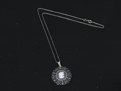 WEDGWOOD ウェッジウッド ジャスパー カメオ ネックレス ペンダント アクセサリー レディース シルバー系×ブルー系 DK1894