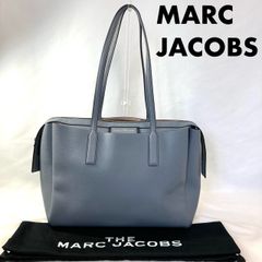 美品】マークジェイコブス トートバッグ A4 レザー 型押し ネイビー