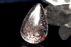 【１点物】AAA☆ファイアークォーツ レピドクロサイトインクォーツ　19x13mm　ドロップ ルース パワーストーン 天然石 _PC5476