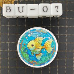 방수 스티커 사카나 해양 생물 스테인드 글라스 풍 BU-7