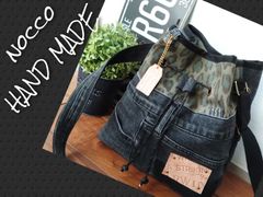No.652【DENIM✖️leopard SholderBAG】デニムリメイクショルダーバッグ👖ヒョウ柄♫レオパード✨
