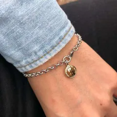 ロールチェーンブレスレット コインブレスレット メンズ アクセサリー