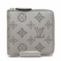 ルイ ヴィトン LOUIS VUITTON ジッピー・コンパクトウォレット 二つ折り財布 マヒナ・レザー M81653 シルバー 未使用品