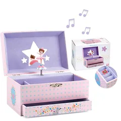 バレリーナズ チューン オルゴール DJECO ジェコ 宝石箱 ジュエリー ケース 子供 キッズ おもちゃ 女の子 アクセサリー ボックス 宝箱 誕生日 クリスマスプレゼント 幼児 舞踏への勧誘 ウェーバー 3歳 4歳 5歳 6歳 7歳のサムネイル