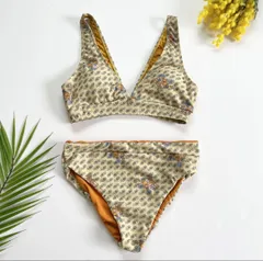 Tiny flower bikini set　　yellow  　　S/M　M/L