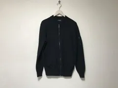 本物ザラマンZARAMANコットンナイロンジップニットジャケット長袖トレーナーサーフアメカジミリタリーワークビジネススーツストリートスケーターメンズ黒ブラックM