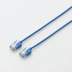 エレコム LANケーブル CAT6A スーパースリム 0.5m ブルー LD-GPASS/BU05 （1点）