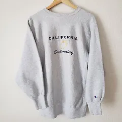 CHAMPION リバースウィーブ カリフォルニア スイミング刺繍ロゴ サイズXL アメリカ製 90's 刺繍タグ グレー