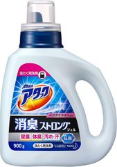 アタック 消臭ストロング ジェル 洗濯洗剤 液体 本体 900g 尿臭ブロッカー・高浸透洗浄成分配合で、センイの奥まで浸透して、体臭・尿臭を除去。黄ばみ防止成分の働きで黄ばみも防ぎます　G125 4901301293237