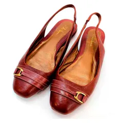 コールハン/Cole Haan レザーパンプス バックストラップ ナイキエアー レッドブラウン サイズ:無表記※アウトソール全長約23.5cm NT BCランク