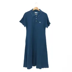 LACOSTE ラコステ インディゴポロドレス ワンピース サイズ:34  ネイビー  レディース シャツワンピ　240001146449