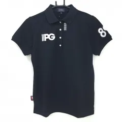 【新品】パーリーゲイツ 半袖ポロシャツ ネイビー ロゴ刺しゅう ニコちゃん スマイル レディース 1(M) ゴルフウェア PEARLY GATES