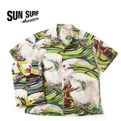SUN SURF サンサーフ 半袖 アロハシャツ SPECIAL EDITION "PAIR OF HERON" SS39480