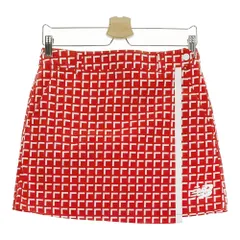 サイズ：0 NEW BALANCE ニューバランス  ラップスカート 総柄 レッド系 [240101237194]# ゴルフウェア レディース ストスト