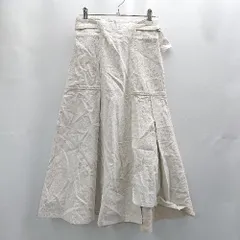 ◇ Θ MERCURYDUO マーキュリーデュオ スリット入り ロング フレア スカート サイズ F ホワイト系 レディース E  【1502030043099】