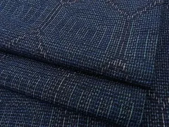 平和屋着物■上質な紬　亀甲文　逸品　n-kg1227のサムネイル