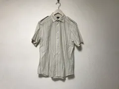 本物ポールスミスPS PAULSMITHコットンストライプ柄半袖シャツメンズサーフアメカジミリタリーストリートスケーターワークビジネススーツモードゴルフドレスイエローM日本製