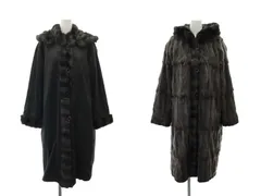 バルマン BALMAIN 毛皮 コート リバーシブル シルク ロシアリスファー ロリス M 黒 ブラック ■GY18 /SYのサムネイル
