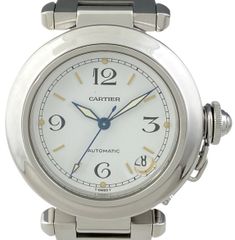 カルティエ CARTIER パシャC W31015M7 腕時計 SS 自動巻き ホワイト ユニセックス 【中古】