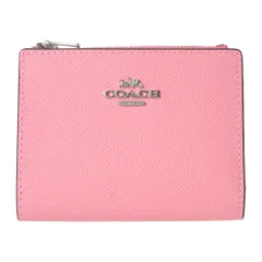 新品 コーチ COACH 2つ折り財布 レザー ビルフォールド ウォレット フラワーピンク