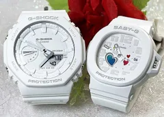 恋人たちのGショック ペアウオッチ　春色の限定ペアウオッチ G-SHOCK BABY-G  ペア腕時計 カシオ 2本セット GA-2100-7A7JFBGA-10-7AJFデジタル     クリスマス　誕生日 御祝い還暦 銀婚式　結婚記念日　バレンタイン 婚約