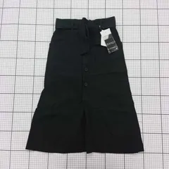 ◇ ⊂ 未使用 green label relaxing UNITED ARROWS タグ付き 膝下丈 ナロー スカート サイズ36 ブラック レディース E  【1508260058360】