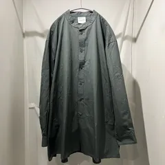 HED MAYNER ヘドメイナー 22SS 3 PLEAT SHIRT 長袖オーバーサイズシャツ グリーン系 size-S【中目黒R02】のサムネイル