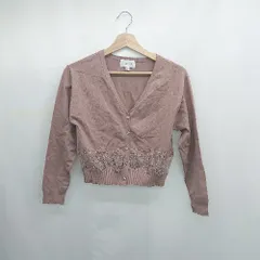 ◇ ⊂ JILL STUART ジル スチュアート 長袖 シースルーカーディガン サイズF ピンク系 レディース E  【1506300026409】