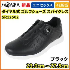coco 中古 ホンマゴルフ HONMAGOLF ゴルフシューズ  27cm 黒 ブラック 本革 牛皮 3E スタイリッシュ パンチング coco 中古 ホンマゴルフ HONMAGOLF ゴルフシューズ 27cm 黒