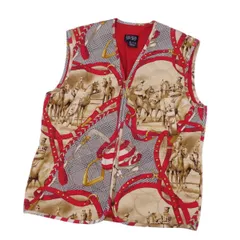美品 Vintage エスカーダ ESCADA SPORT ベスト ジレ ノースリーブ 中綿入り 総柄 アウター レディース M マルチカラーのサムネイル