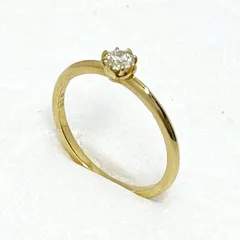 AHKAH S アルファベットダイヤネックレス K18 0.03ct ☆アガット-