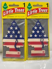 新品　リトルツリー LittleTrees 芳香剤 エアーフレッシュナー スターズ&ストライプス 1枚入り 吊り下げ式 　2個