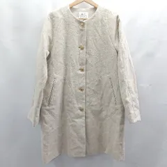 ◇ ⊇ coen コーエン 長袖 コート サイズL ベージュ系 レディース E  【1504240013671】
