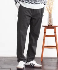 新品 未使用 JIGGYS SHOP(ジギーズショップ)アジャストベルト裏起毛イージーテーパードパンツ 217810 チャコールグレー