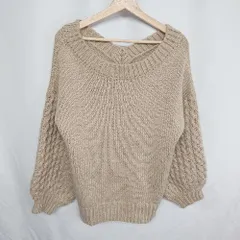 ◇ ⊇ who's who Chico フーズフーチコ 長袖 ニット セーター サイズF ベージュ レディース E  【1409240069010】